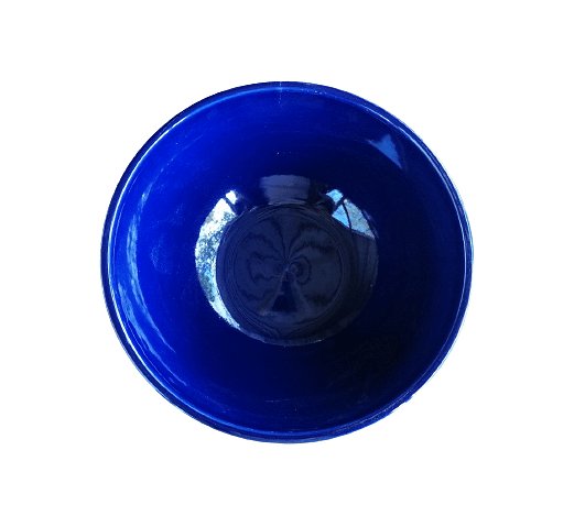 Промо пакет 6 бр. Порцеланова купа релеф, тъмно синя 14 см. 250 мл. внос Португалия, преоценка