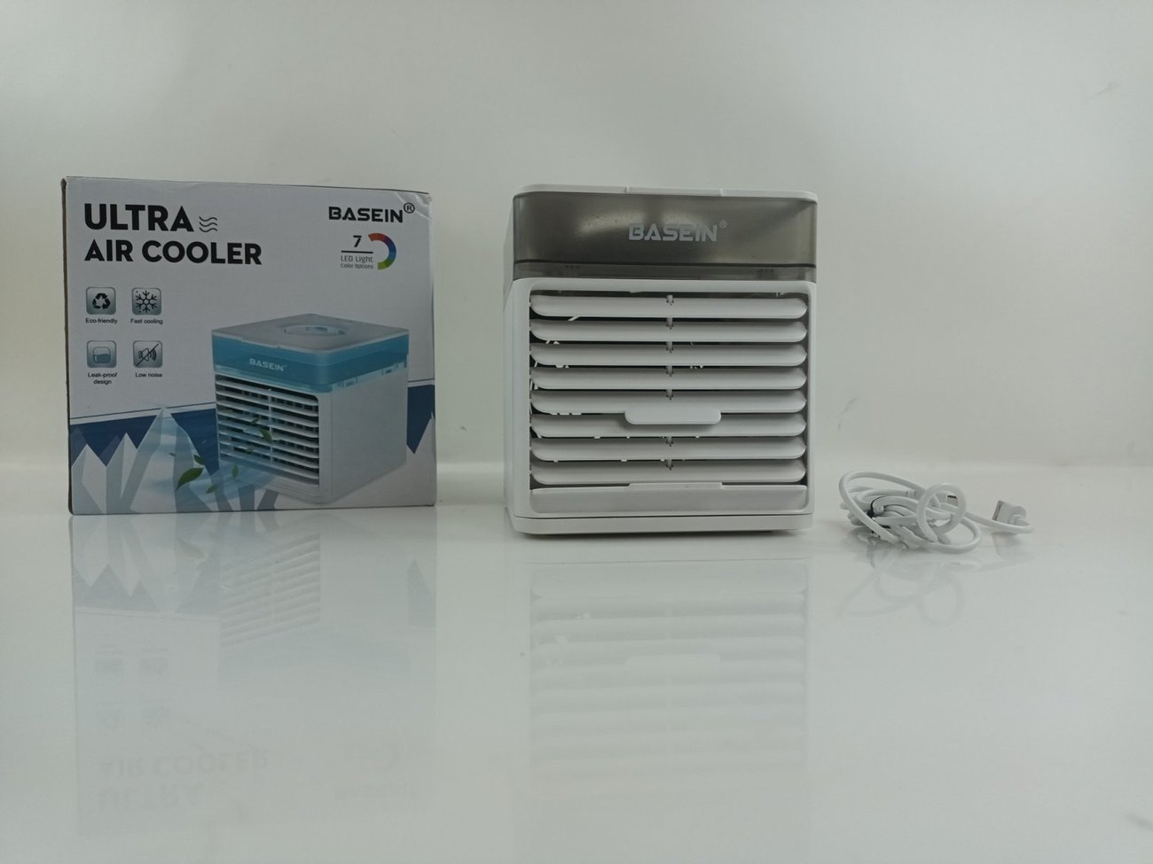 Мини въздушен охладител Basein Nexfan-01 air cooler 10W 3 скорости вентилатор с вода LED светлини преносим охладител мобилен климатик