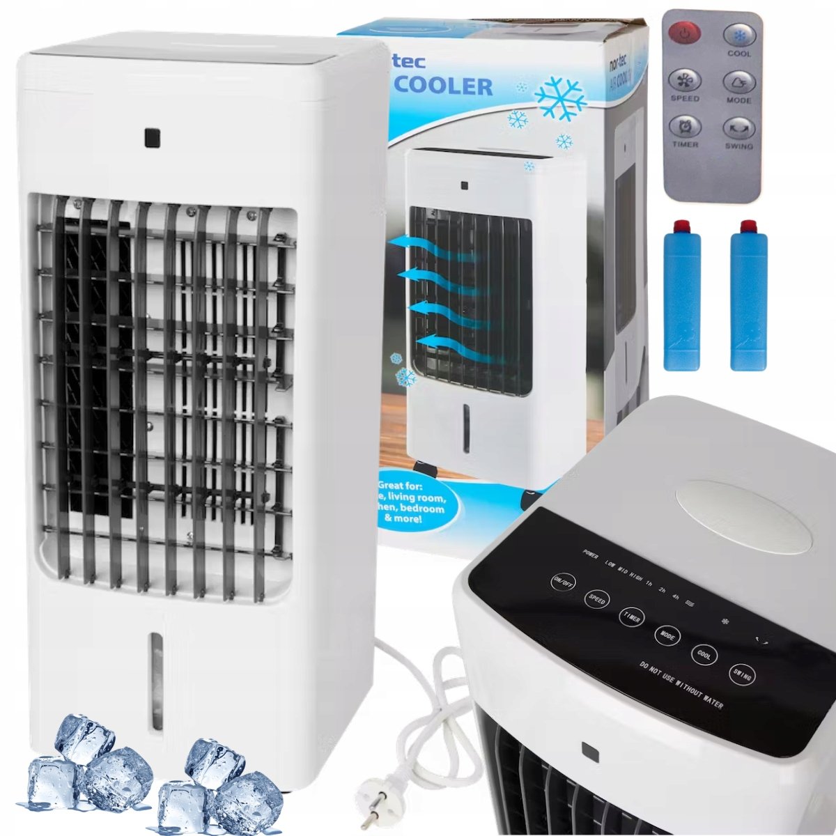 Вентилатор с вода Nor-Tec 3014299 80W Мобилен климатик въздушен охладител