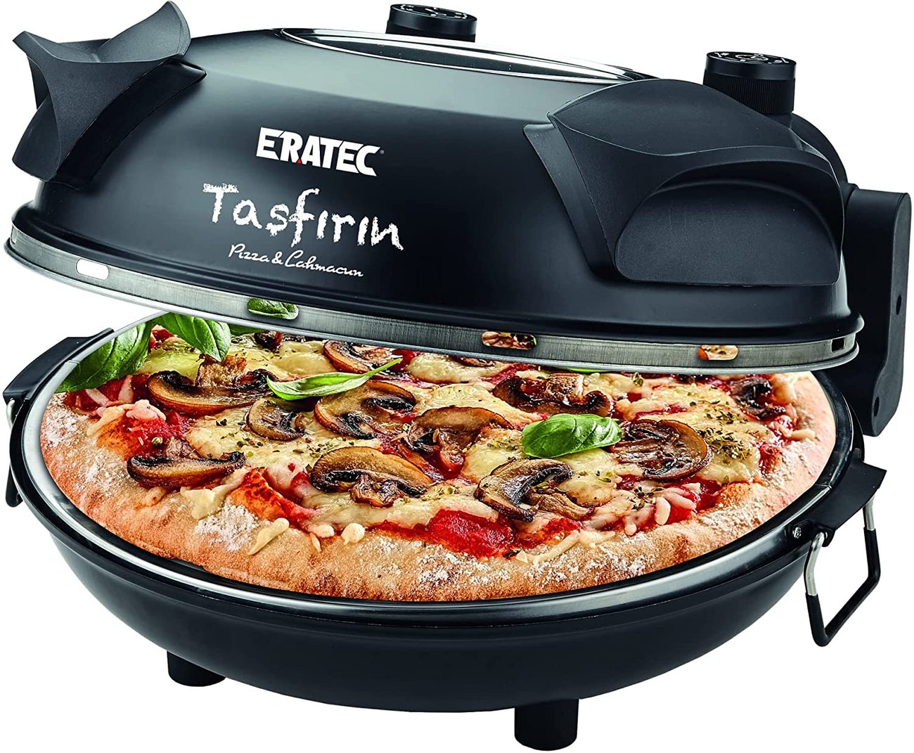Уред за пица Eratec PM-27 1200W 400°C пещ за пица пицарка  многофункционална фурна
