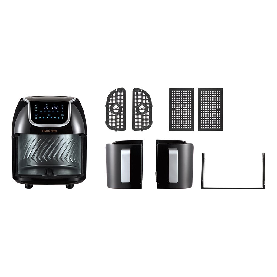 Russell Hobbs Friggitrice Ad Aria Doppia 8,5L Satisfry Snappi (27290) &ndash; 8 Funzioni, 1800W, Nero