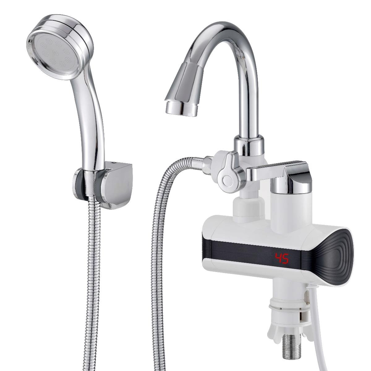 СТОЯЩ СМЕСИТЕЛ С НАГРЕВАТЕЛ И ДУШ | Mr Bricolage | Oferta.bg