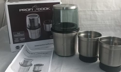 Moulin à Café Et Broyeur 2 En 1 Profi Cook PC-KSW 1021 N - 200W - Argent